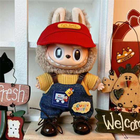 Labubu Series 2 Doll Outfit (17cm) Clothing for Labubu Blind Box Dolls "Sitting Party" Dress-Up Plush Outfit Clothing Only